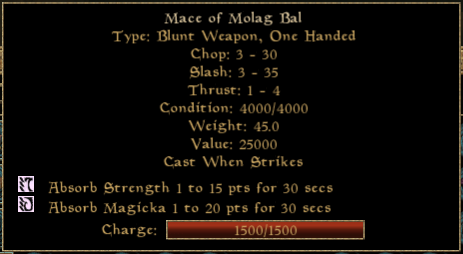 Mace of Molag Bal in Morrowind